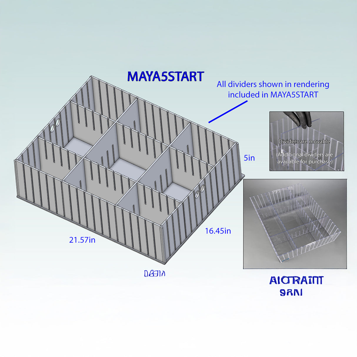 Med Cart 5 inch Tall Comb