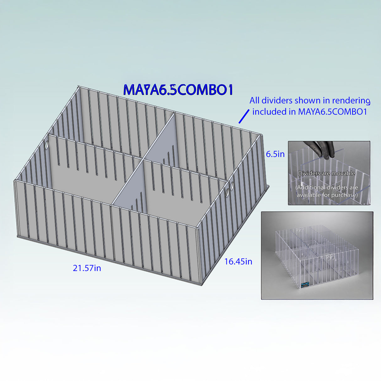 Med Cart 6.5 inch Tall Comb