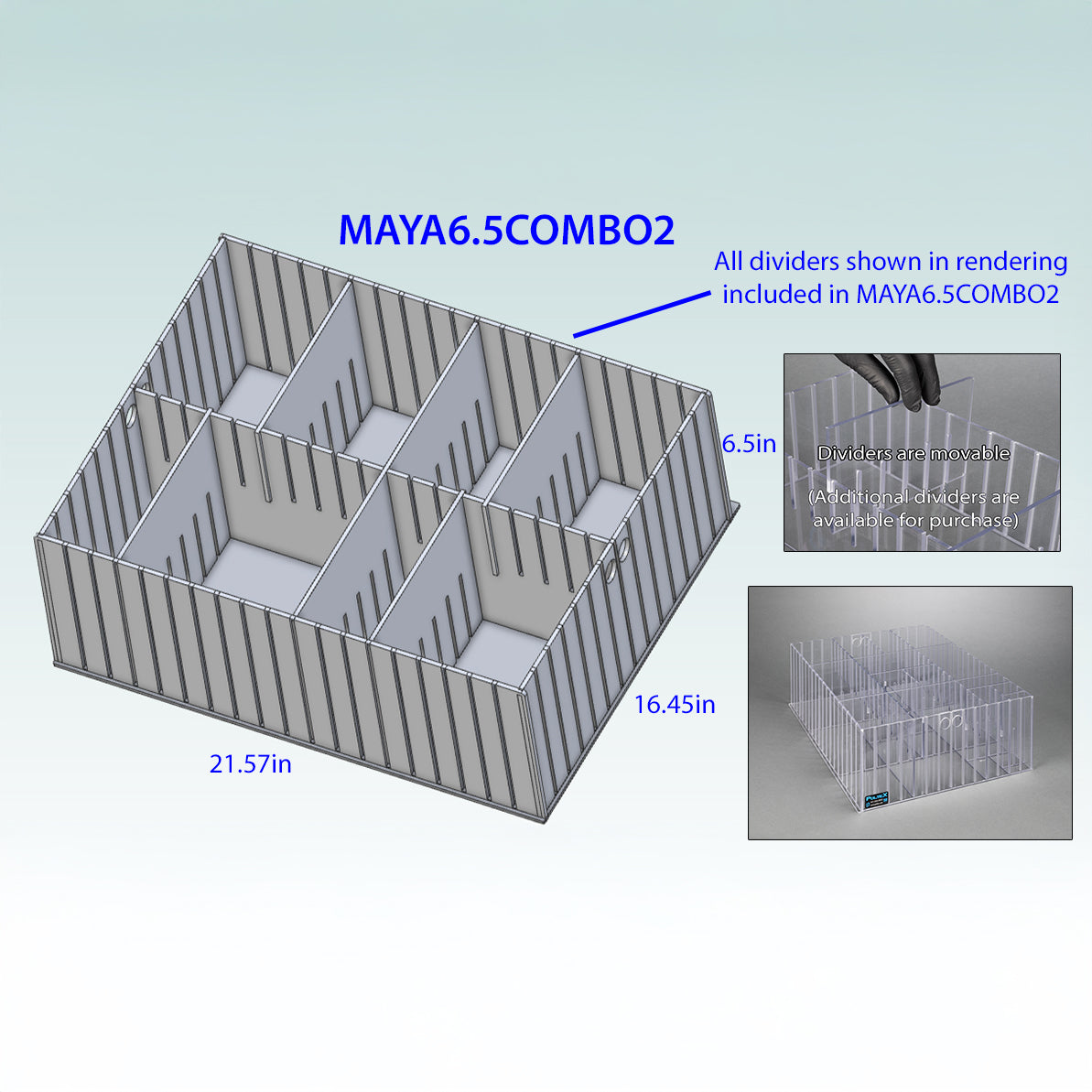 Med Cart 6.5 inch Tall Comb