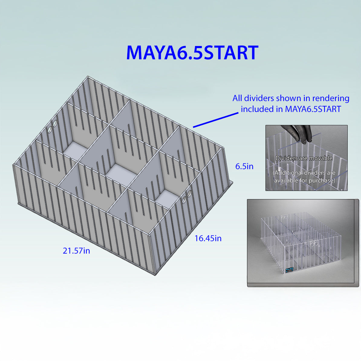 Med Cart 6.5 inch Tall Comb