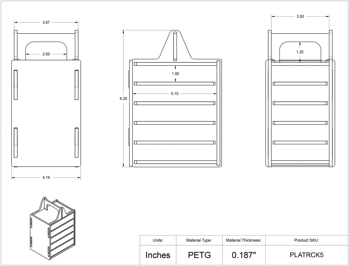 Microtiter Plate Carrying Caddy - 5 slot