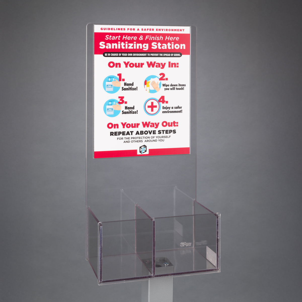 Start Here Finish Here Station - Hand Sanitizer/Wipes