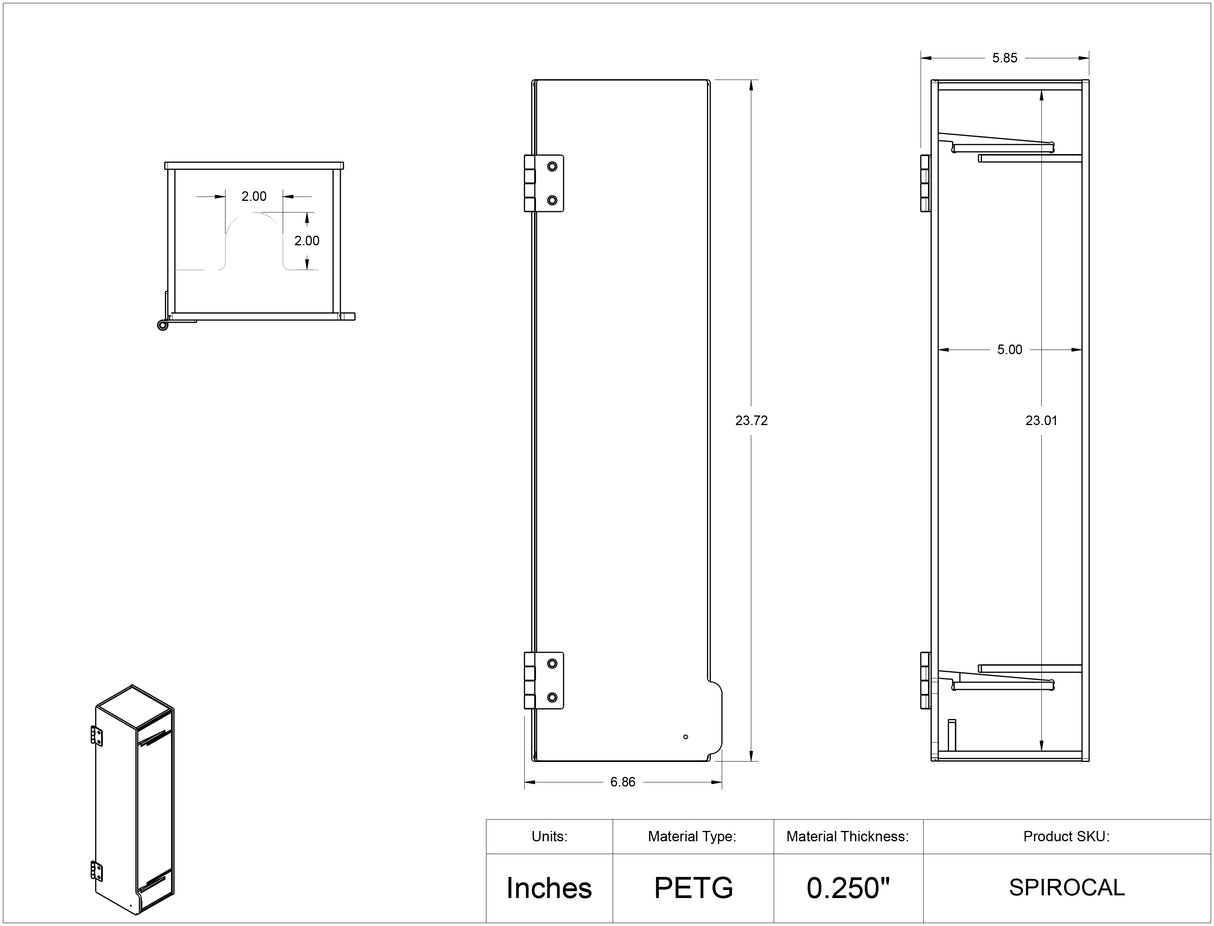 Spirometry Calibration Syringe Holder - Wall Mount