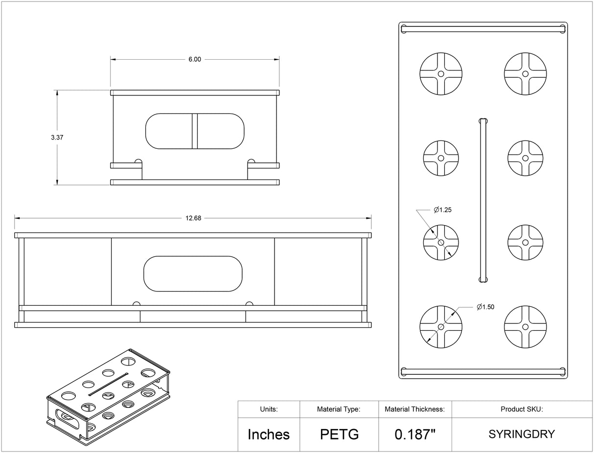 Syringe Drying Rack - 8 position