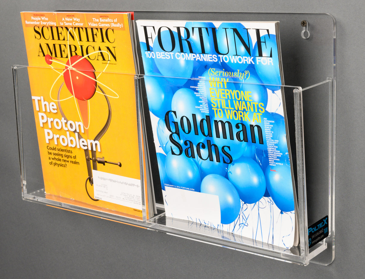 2 Pocket Magazine Rack