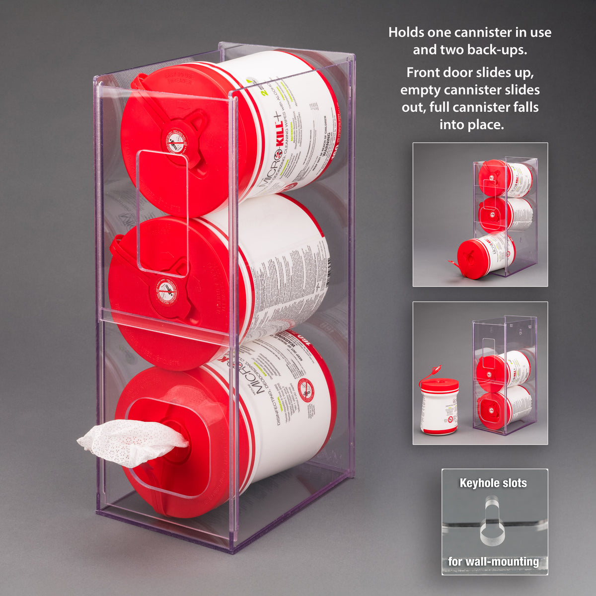 Visual Management Wipe Tub Dispenser (WIPES NOT INCLUDED)