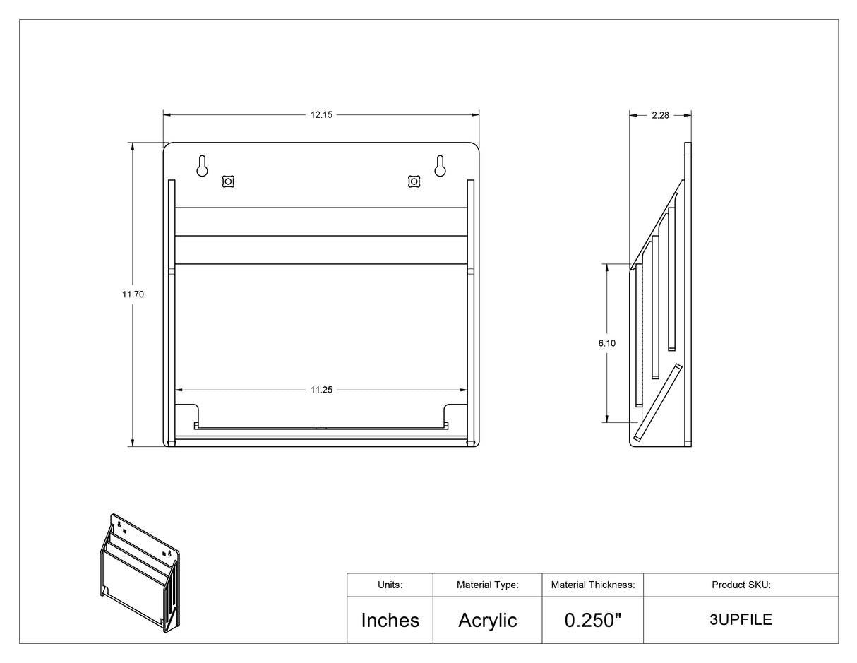 3 Slot Wall File