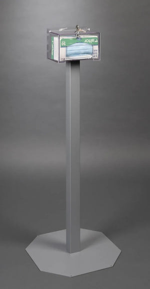 Stand Mount Locking Single Mask Box Holder