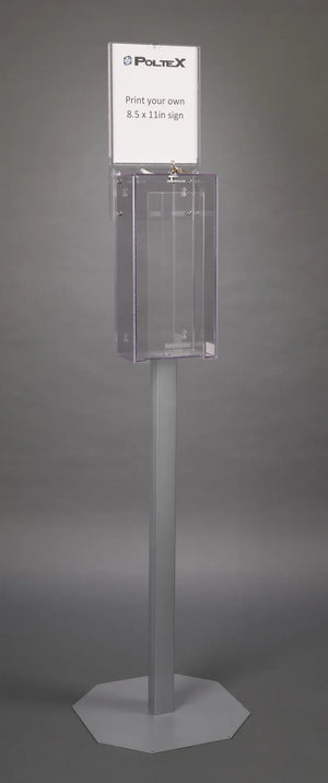Stand Mount Locking Single Mask Box Holder