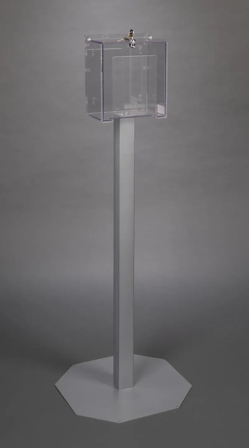 Stand Mount Locking Single Mask Box Holder