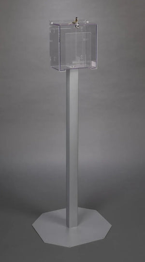 Stand Mount Locking Single Mask Box Holder