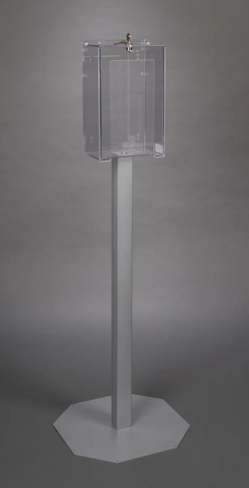 Stand Mount Locking Single Mask Box Holder