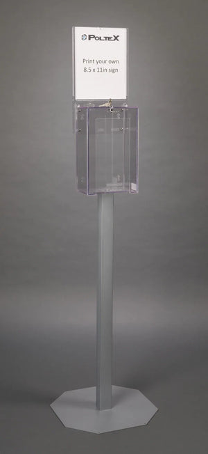 Stand Mount Locking Single Mask Box Holder