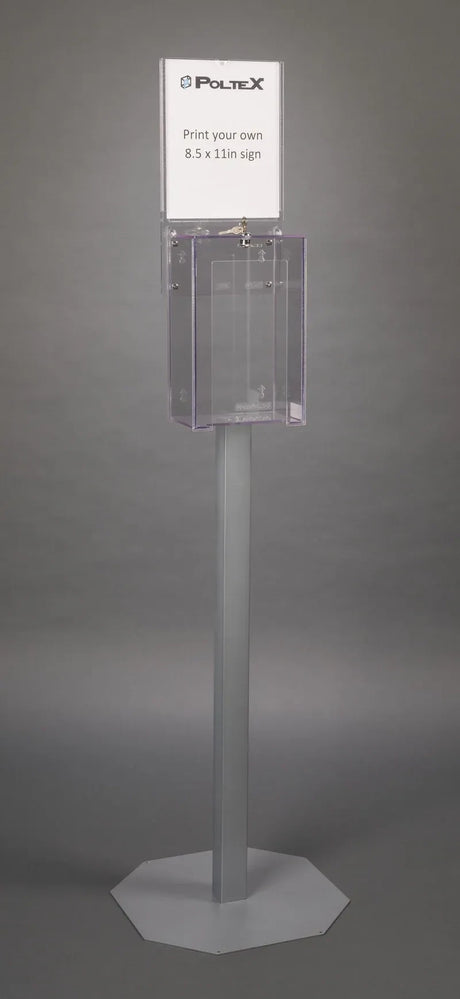 Stand Mount Locking Single Mask Box Holder