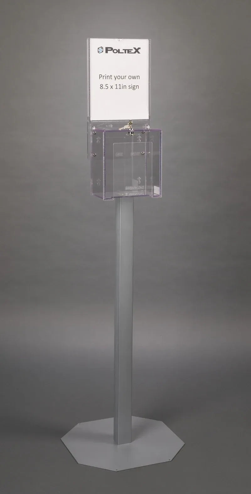 Stand Mount Locking Single Mask Box Holder