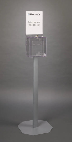 Stand Mount Locking Single Mask Box Holder