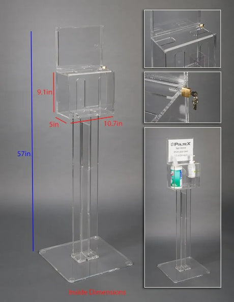 Deco Respiratory Hygiene Kiosk with Sign Sleeve