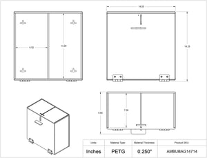 Emergency Airway Procedure Storage Box  -14W x 7D x 14T