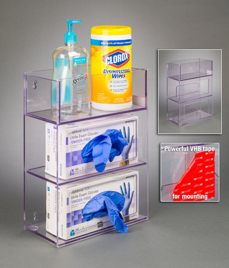 Two Glove Box Holder w/Bin