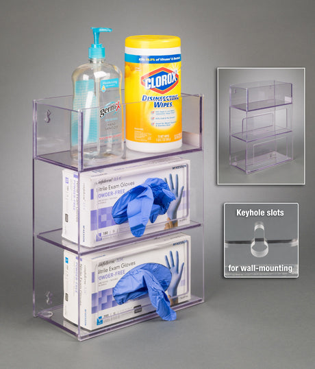 Two Glove Box Holder w/Bin