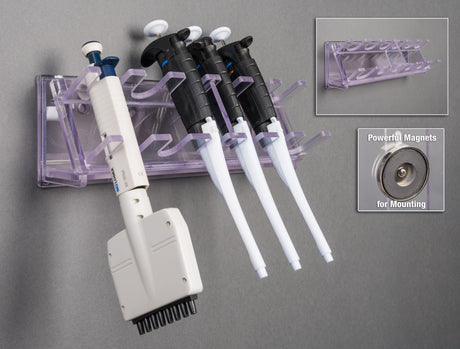 Wall Pipette Rack-4 Pip/2 Multichannel or 5 Pip/1 Multichannel