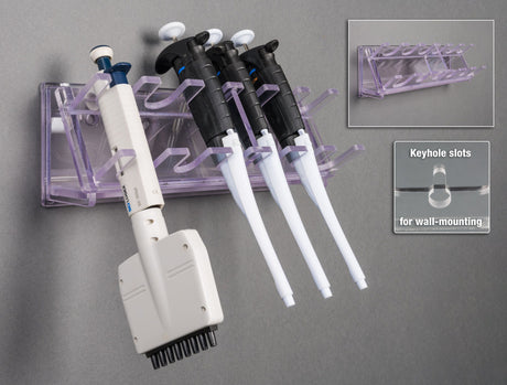 Wall Pipette Rack-4 Pip/2 Multichannel or 5 Pip/1 Multichannel