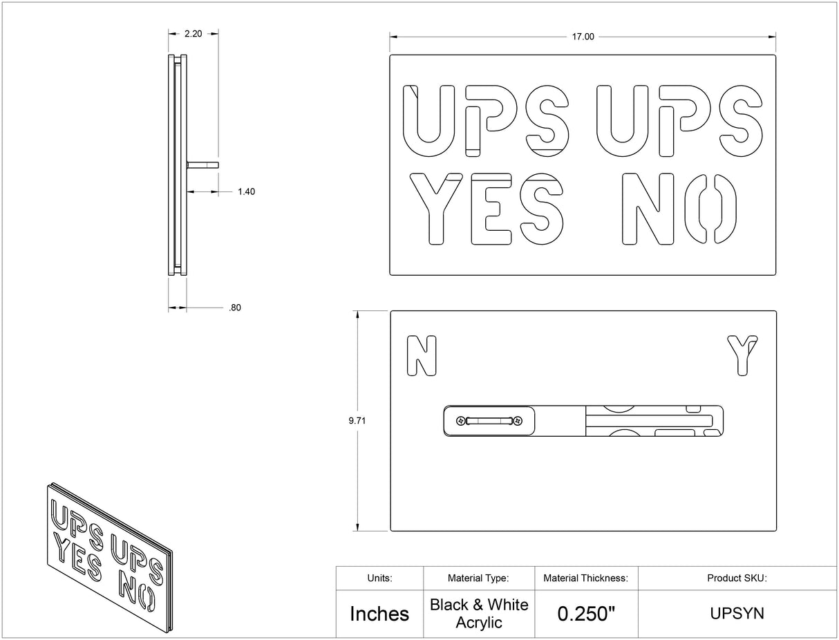 FedEx Yes/No Sign