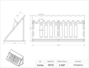 PIPETTE RACK, 4 or 10 POSITION