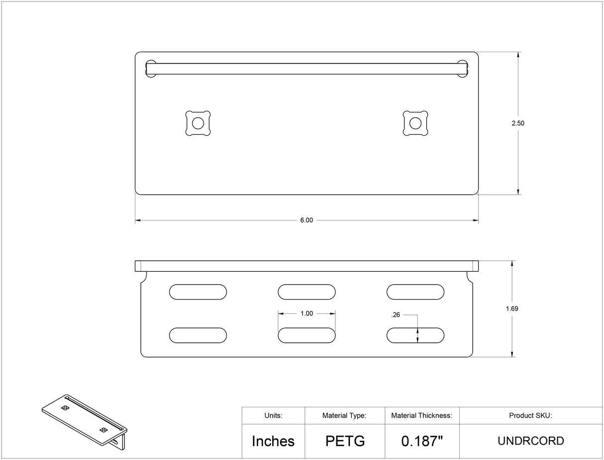 Undermount Cord Keeper