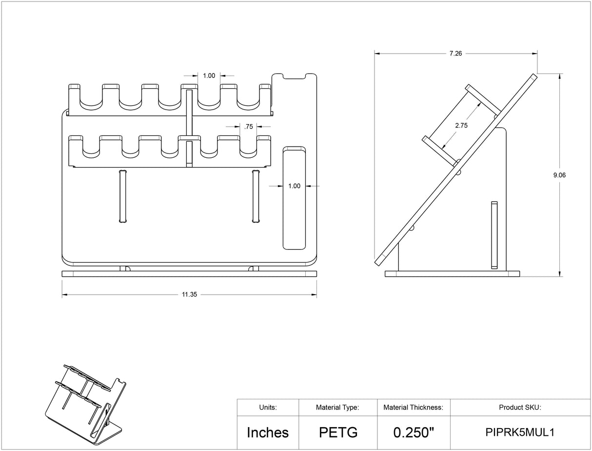 Pipette Rack-4 Pip/2 Multichannel or 5 Pip/1 Multichannel