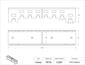 Pipette Hanger-6 Pip/2 Multi or 6 Pip/1 Multi