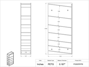 6 Pocket Serological Pipette Holder (PETG)