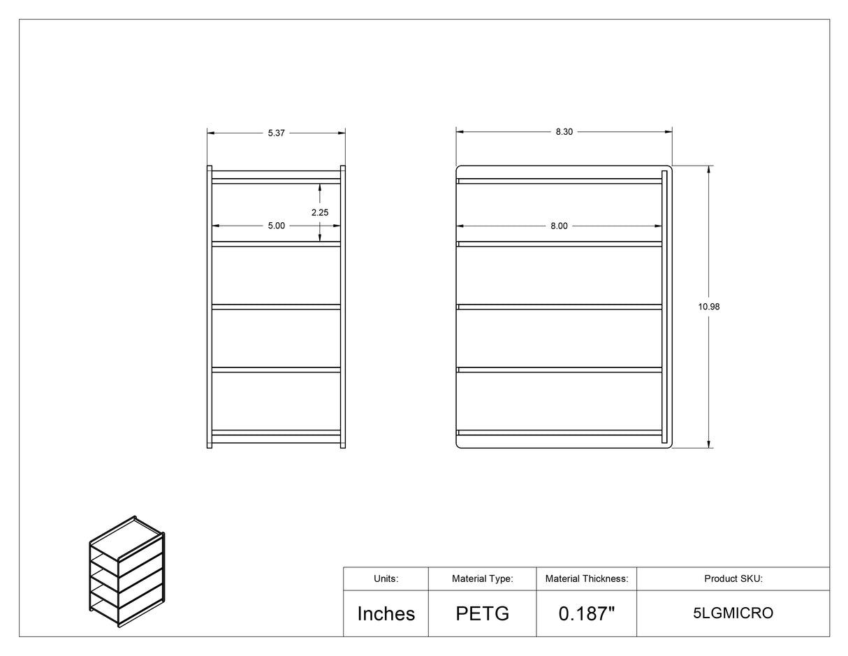 Small Microtube Rack Holder-8 Position