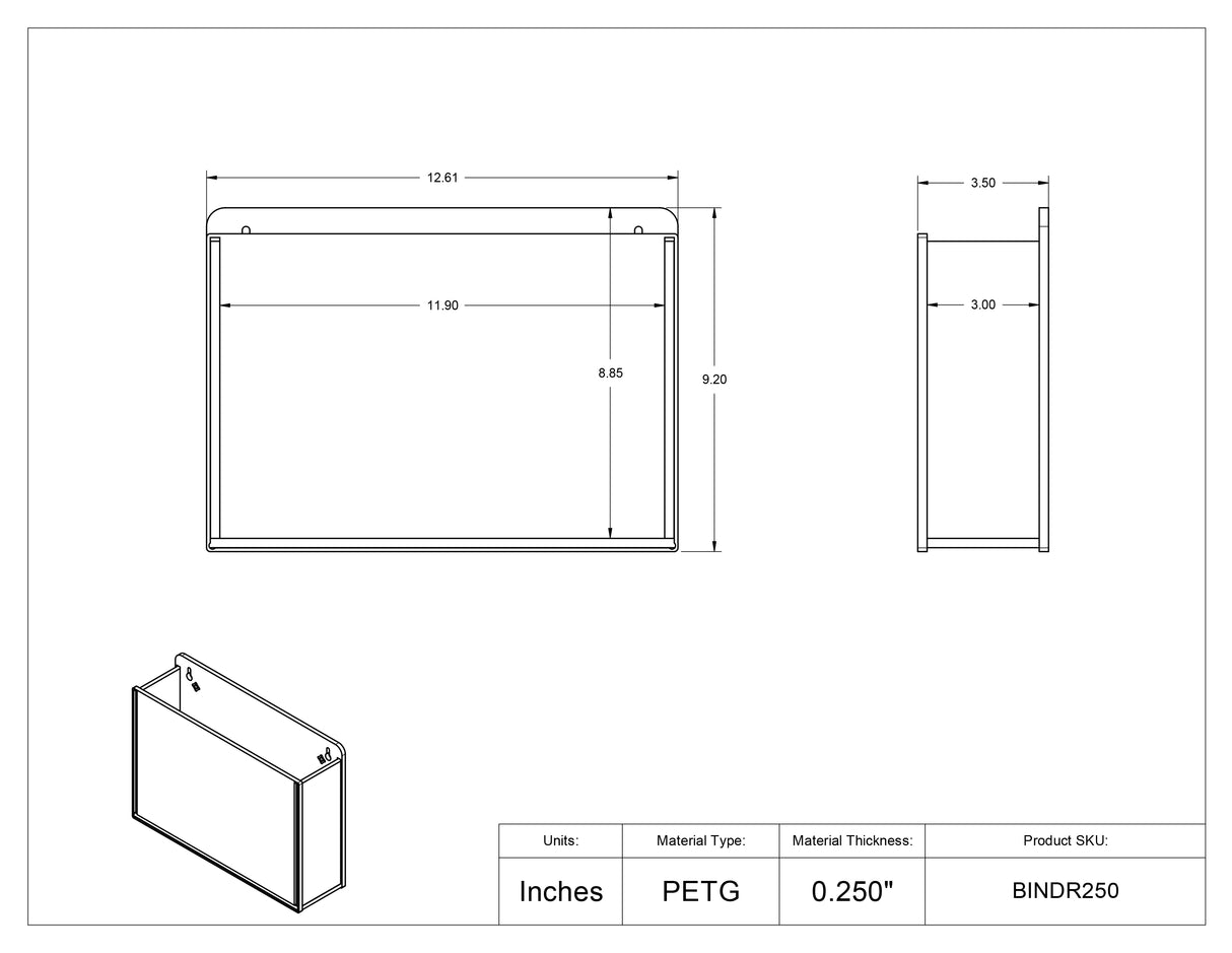 3 Ring Binder Holder, extra durable