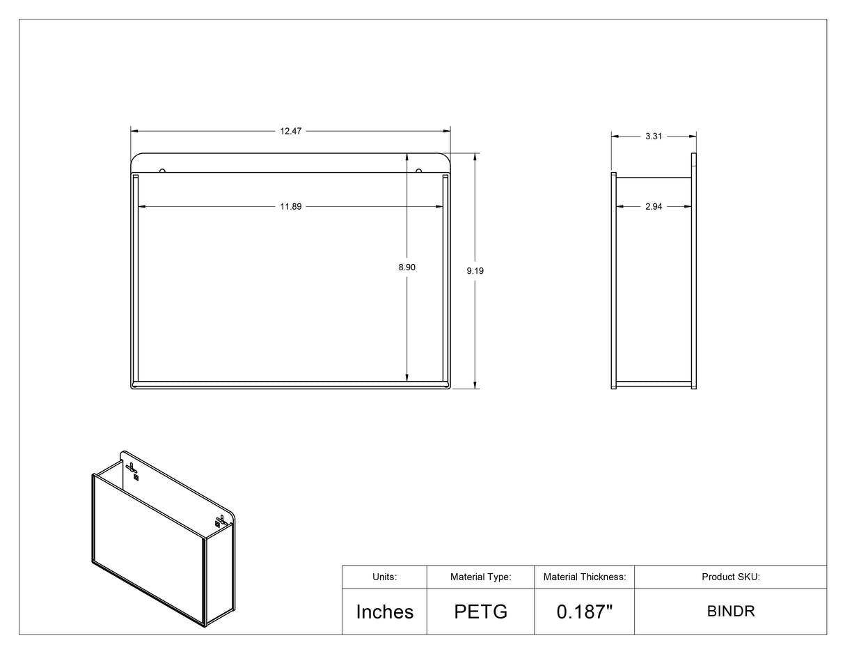 3-Ring Binder Holder