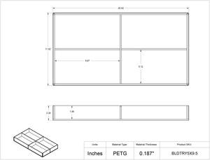Blood Tube Rack Organizer Tray - 5 in. x 9.5 in.