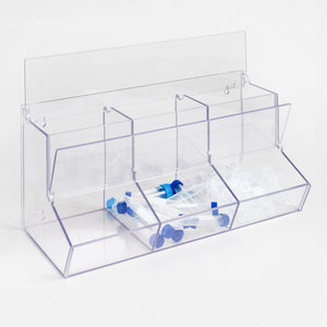 Triple Bulk Bin With Lid-6in Wide Compartments