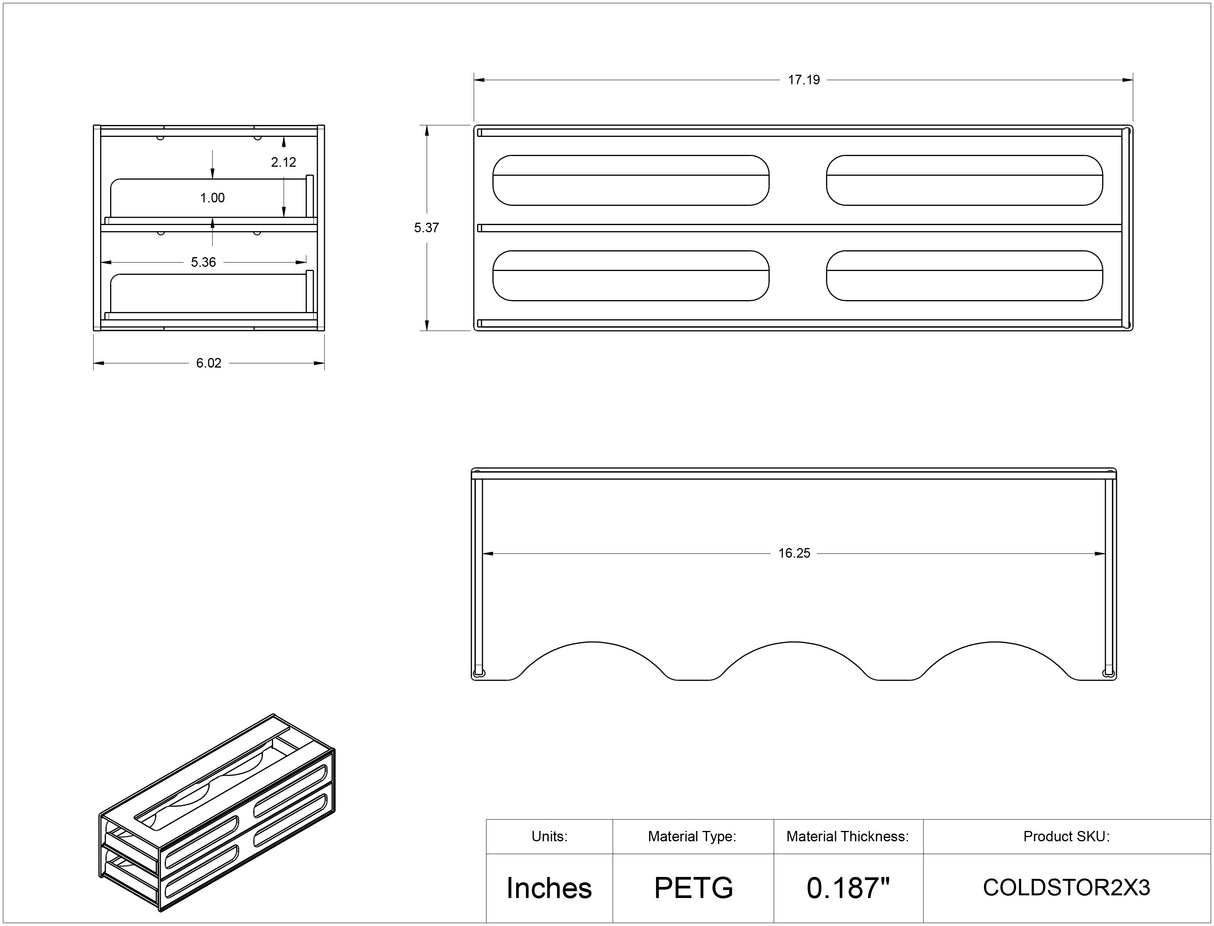 Cold Storage Rack - 4 Boxes Deep