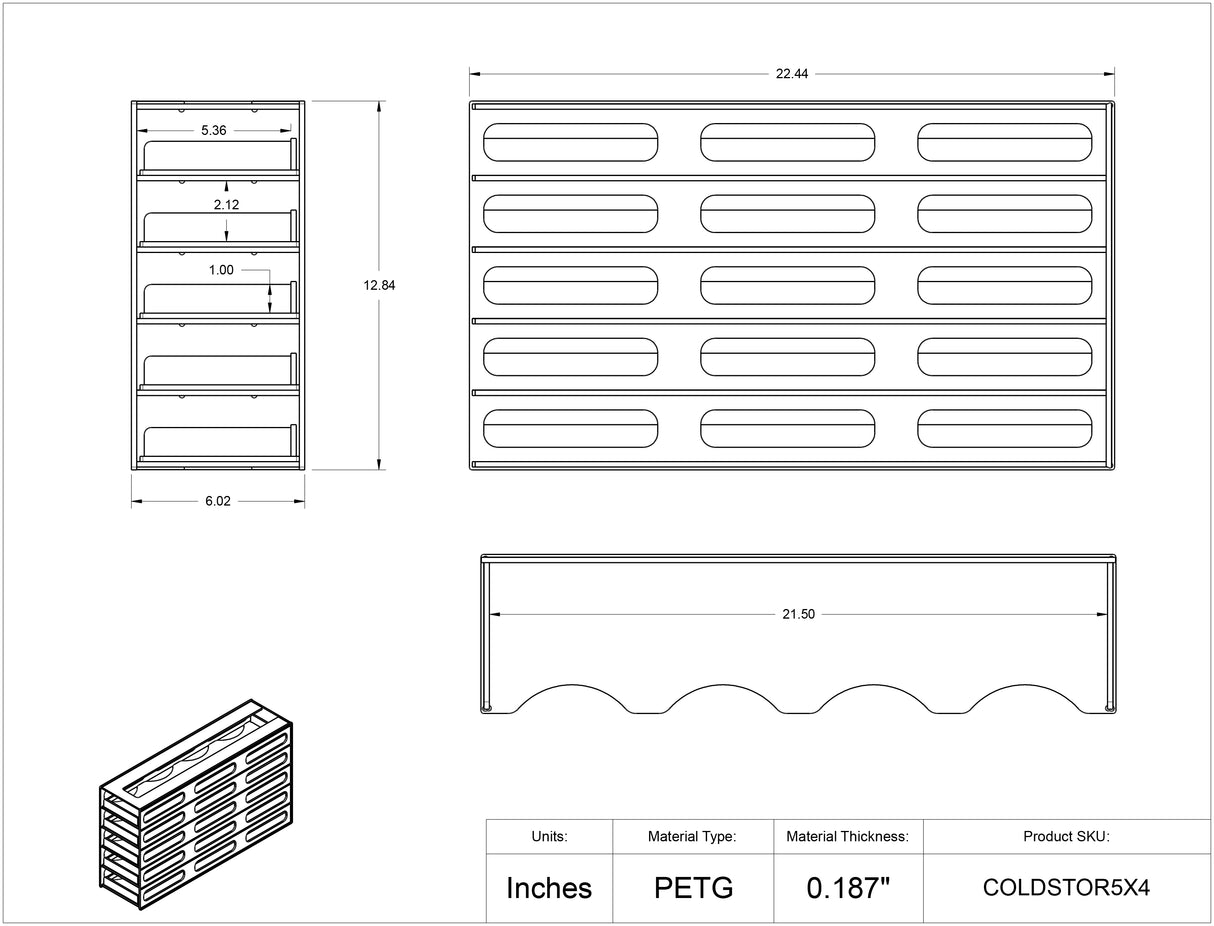 Cold Storage Rack - 4 Boxes Deep