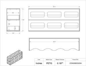 Conical Tube Freezer Box Rack-2x4