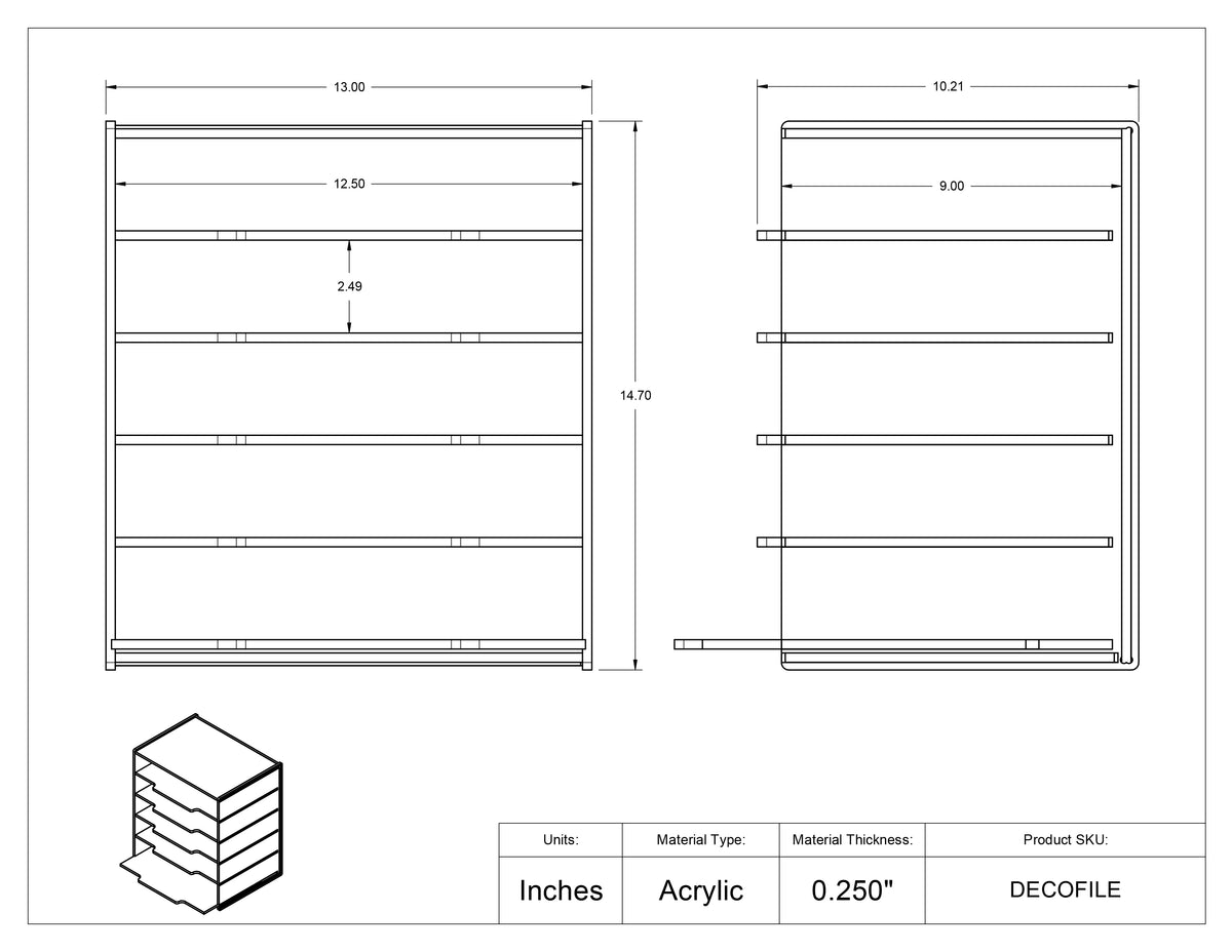 Deco Desk File Holder