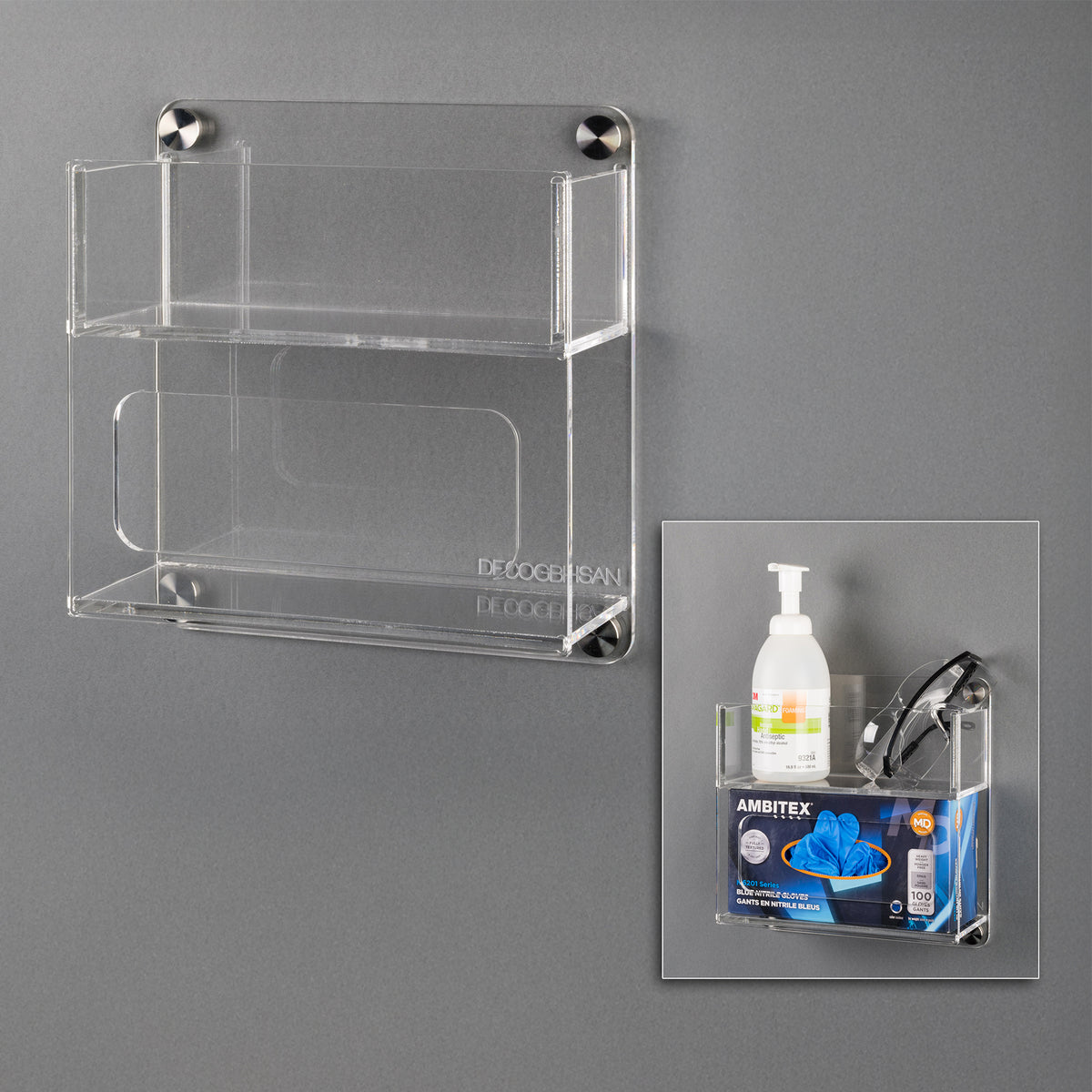 Deco Glove Box Holder with Bin