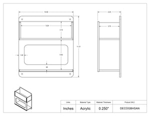Deco Glove Box Holder with Bin