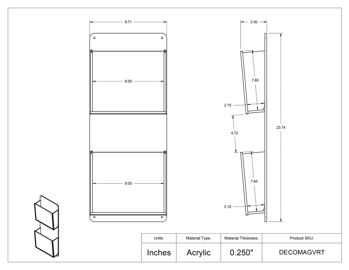 Deco Vertical Magazine Rack