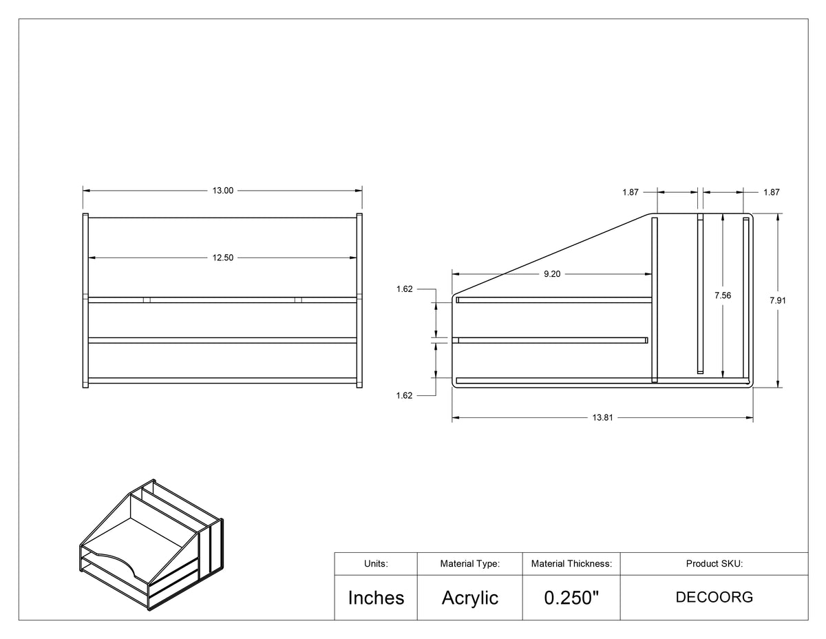 Deco Desk File Organizer