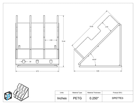 Dispensette Rack-3 Position