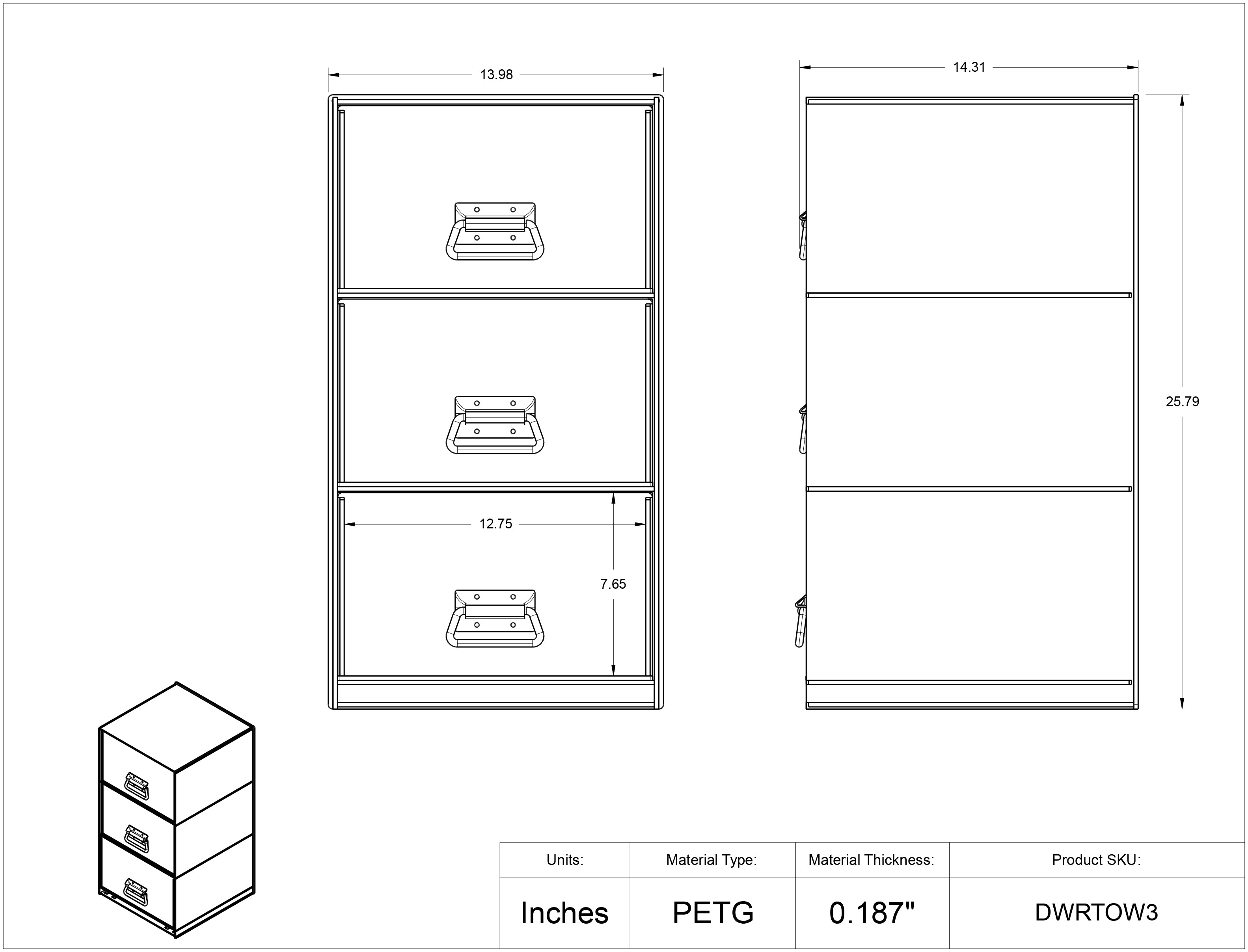 3 Drawer Tower – Poltex