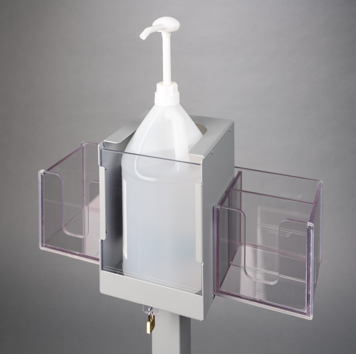 Gallon Hand Sanitizer Stand-Steel, Locking