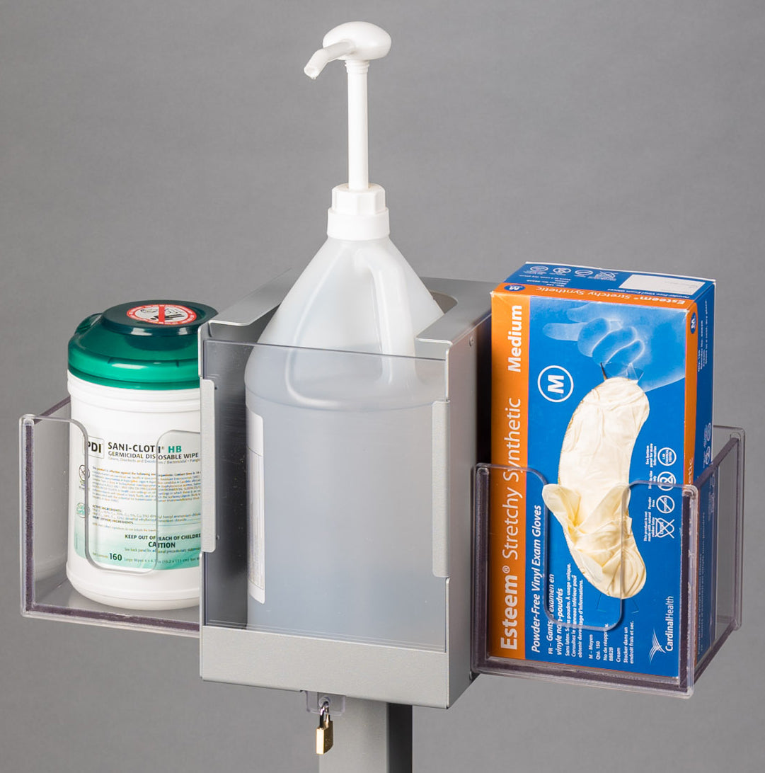 Gallon Hand Sanitizer Stand-Steel, Locking