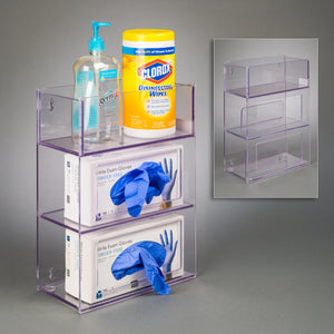 Two Glove Box Holder w/Bin